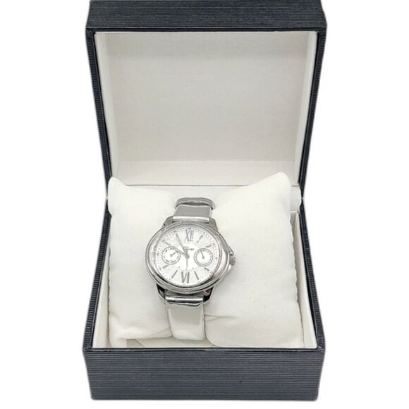 Steel by Design Vintage Quartz Watch Subdial Water Resistant Leather NIB main image 8